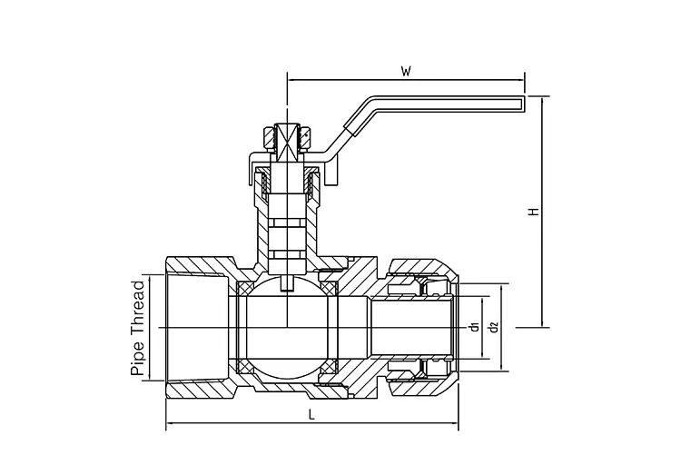 Female Thread Two Position Ferrule Boiler Brass Ball Valve